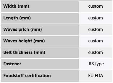 waves belt technical specification