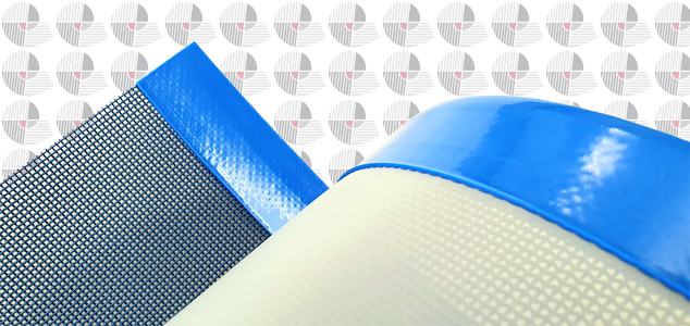 Polyester mesh belt with microfiltering fabric